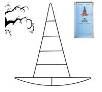 Renopfect Cadre en forme de chapeau de sorcière, anneau de base en forme de chapeau de sorcière - Structure en fil métallique pour couronne | Pour Halloween, Noël, mariage, fête, festival automne