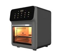 Renopfect Combo de friteuse à air et four grille-pain, four grille-pain avec friteuse à air - 15 litres fenêtre transparente taille familiale 2 couches pour pizza, frites, poulet, steak maison