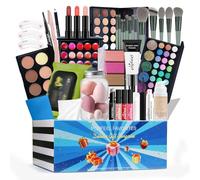 Renopfect Ensemble de cosmétiques de beauté multi-usages - Kit de maquillage professionnel - Kit de beauté portable pour femmes - Pour adultes, hommes, femmes et artistes de maquillage