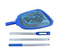 Renopfect Filet de piscine pour le nettoyage, skimmer à main à mailles fines, appareil de nettoyage de piscine portable avec tige de connexion en 3 parties, skimmer manuel de piscine pour bassins
