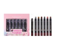 Renopfect Lot de 6 crayons de fard à paupières crémeux - Brillant - Longue durée - Étanche - Pour femme