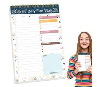 Renopfect Planificateur journalier, bloc-notes détachable, bloc-notes quotidien pour listes de choses à faire, carnet scolaire, agenda quotidien pour et adultes, 5,6 x 8,3 cm