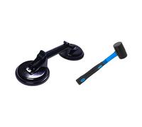 Renopfect Poignées d'aspiration de fenêtre, double ventouse robuste pour carrelage et verre, lève-vitre multifonction pour sol en granit, rebord de fenêtre, miroir, carrelage