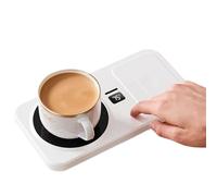 Renopfect Réchauffeur à café de Bureau | Plaque chauffante pour Tasses sans Fil | 3 Niveaux de Chauffage pour Boissons | Rechargeable pour Montre téléphone Cadeau Anniversaire Maison Bureau