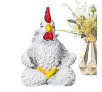 Renopfect Statue de Poule - Figurine de Coq de Yoga - Décoration de Bureau Amusante - Idée Cadeau d'anniversaire