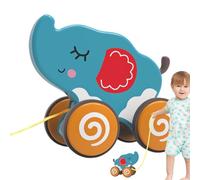 Renopfect Tirez les jouets pendant 1 an, Tirez le jouet - Jouets amusants avec lanière, jouet push pull,Différents styles de jeu, pneus silencieux, éducatifs pour