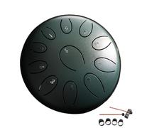 Renopfect Tongue Drum - Tambour à langue en acier - 15,2 cm - 11 tonalités en do - Tambour de pluie chakra - Argent métallique - Pour méditation, yoga, éducation musicale, par le son - 14,4 x