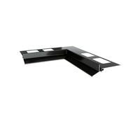 Renoplast® Aluminium Angle Intérieur 90° Pour Profilé D'égout K102 Graphite| Finition de Terrasse| Sols Carrelés sur Mortier-colle| Systèmes D'évacuation D'eau Profilé Angulaire| Revêtement par Poudre
