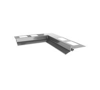 Renoplast® Aluminium Angle Intérieur 90° Pour Profilé D'égout K102 Graphite| Finition de Terrasse| Sols Carrelés sur Mortier-colle| Systèmes D'évacuation D'eau Profilé Angulaire| Revêtement par Poudre