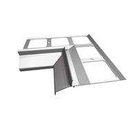 Renoplast® Aluminium Angle Intérieur 90° Pour Profilé D'égout K30 Gris | Finition de Terrasses | Sols Carrelés sur Mortier-colle | Systèmes D'évacuation D'eau Profilé Angulaire | Revêtement par Poudre
