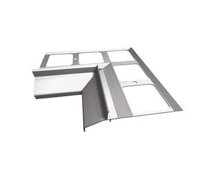 Renoplast® Aluminium Angle Intérieur 90° Pour Profilé D'égout K30 Gris | Finition de Terrasses | Sols Carrelés sur Mortier-colle | Systèmes D'évacuation D'eau Profilé Angulaire | Revêtement par Poudre
