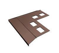 Renoplast® Angle en Aluminium 90° Pour Profilé D'égout K100 Brun | Sols Carrelés sur Mortier-colle | Systèmes D'évacuation D'eau Profilé D'angle | Protection Contre la Corrosion Profilés de Balcon