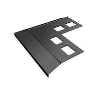 Renoplast® Angle en Aluminium 90° pour Profilé D'égout K100 Graphite | Sols Carrelés sur Mortier-Colle | Systèmes D'évacuation d'eau Profilé d'angle | Protection Anticorrosion Profilés de Balcons