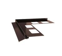 Renoplast® Angle en Aluminium 90° Pour Profilé D'égout K102 Brun | Finition de Terrasse| Sols Carrelés sur Mortier-colle | Systèmes D'évacuation D'eau Profilé Angulaire| Protection Contre la Corrosion