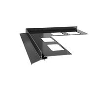 Renoplast® Angle en Aluminium 90° Pour Profilé D'égout K102 Graphite| Finition de Terrasse| Sols Carrelés sur Mortier-colle Systèmes D'évacuation D'eau Profilé Angulaire Protection Contre la Corrosion