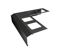 Renoplast® Angle en Aluminium 90° Pour Profilé D'égout K301 Graphite | Finition de Terrasses | Sols Carrelés sur Mortier-colle | Systèmes D'évacuation D'eau Profilé D'angle | Protection Anticorrosion