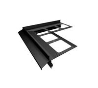 Renoplast® Angle en Aluminium 90° Pour Profilé D'égout K40 Graphite| Finition de Terrasse| Sols Carrelés sur Mortier-colle| Systèmes D'évacuation D'eau Profilé Angulaire Protection Contre la Corrosion