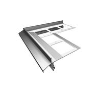 Renoplast® Angle en Aluminium 90° Pour Profilé D'égout K40 Gris | Finition de Terrasse | Sols Carrelés sur Mortier-colle| Systèmes D'évacuation D'eau Profilé Angulaire| Protection Contre la Corrosion