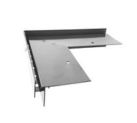 Renoplast® Angle en Aluminium 90° Pour Profilé D'égout W35+ Gris| Finition de Terrasse| Planchers Surélevés Ventilés| Systèmes de Drainage Profilé D'angle Protection Anticorrosion Profilés de Balcon