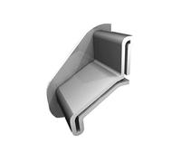 Renoplast® Déflecteur Mural Pour Profilé D'égout K102 Graphite | Droite + Gauche | Finition de Terrasses et Balcons | Sols Carrelés sur Mortier-colle | Systèmes D'évacuation D'eau Profilé en équerre