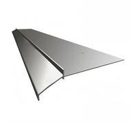 Renoplast® Profilé D'égout en Aluminium K10 200cm Gris | Finition de Terrasses et de Balcons | Sols en Résine | Systèmes D'évacuation D'eau Profilé D'angle | Protection Anticorrosion Profilé de Balcon