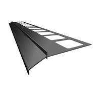 Renoplast® Profilé D'égout en Aluminium K100 200cm Graphite | Finition de Terrasses | Sols Carrelés sur Mortier-colle | Systèmes D'évacuation D'eau Profilé D'angle | Protection Anticorrosion Profilés