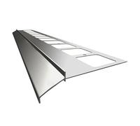 Renoplast® Profilé D'égout en Aluminium K100 200cm Gris | Finition de Terrasse | Sols Carrelés sur Mortier-colle| Systèmes D'évacuation D'eau Profilé D'angle Protection Anticorrosion Profilé de Balcon