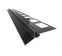 Renoplast® Profilé D'égout en Aluminium K102 200cm Graphite | Finition de Terrasse et de Balcon| Sols Carrelés sur Mortier-colle | Systèmes D'évacuation D'eau Profilé D'angle| Protection Anticorrosion