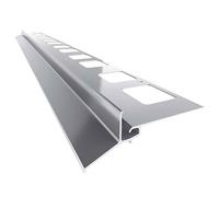 Renoplast® Profilé D'égout en Aluminium K102 200cm Gris | Finition de Terrasse et de Balcon| Sols Carrelés sur Mortier-colle | Systèmes D'évacuation D'eau Profilé D'angle| Protection Anticorrosion
