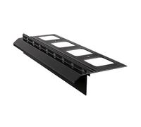 Renoplast® Profilé d'égout en aluminium K20R 200cm Graphite | Finition de terrasses balcons| Sols en résine | Systèmes d'évacuation d'eau Profilé d'angle | Protection anticorrosion Profilés de balcon