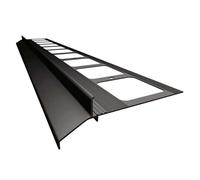 Renoplast® Profilé D'égout en Aluminium K30 200cm Graphite | Finition de Terrasse et de Balcon| Sols Carrelés sur Mortier-colle | Systèmes D'évacuation D'eau Profilé D'angle | Protection Anticorrosion