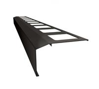 Renoplast® Profilé D'égout en Aluminium K301 200cm Graphite | Finition de Terrasse et de Balcon | Sols Carrelés sur Mortier-colle| Systèmes D'évacuation D'eau Profilé D'angle| Protection Anticorrosion