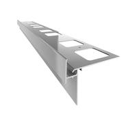 Renoplast® Profilé D'égout en Aluminium K35 200cm Gris | Finition de Terrasse| Sols Carrelés sur Mortier-colle| Systèmes D'évacuation D'eau Profilé d'angle | Protection Anticorrosion Profilé de Balcon