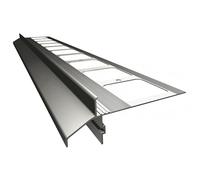 Renoplast® Profilé D'égout en Aluminium K40 200cm Gris | Finition de Terrasses et de Balcons | Sols Carrelés sur Mortier-colle | Systèmes D'évacuation D'eau Profilé D'angle | Protection Anticorrosion