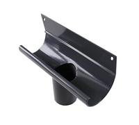 Renoplast® R50 Aluminium Embout à accrocher Boîtiers de gouttière | DN 40mm Graphite | Gouttières Gouttière d'évacuation des eaux pluviales Profilés de tôle pliée | Abri de jardin Carport Terrasse Gouttière de balcon | Gouttière pour toitures