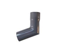 Renoplast® R50 Aluminium Tuyaux de descente coudés | Angle 67º DN 40mm Gris | Gouttière d'évacuation des eaux pluviales Profilés en tôle pliée | Abri de jardin Carport Terrasse| Gouttière pour Toiture