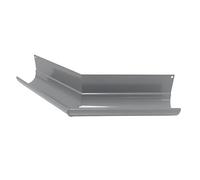 Renoplast® R50 Equerre de gouttière en aluminium| Angle extérieur 135° Gris| gouttière évacuation des eaux pluviales profilés de tôle pliée| Abri de jardin carport terrasse balcon Gouttière à emboîter
