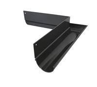 Renoplast® R50 Equerre de Gouttière en Aluminium | Angle Extérieur 90° Graphite | gouttière évacuation des eaux pluviales profilé en tôle pliée | Abri de Jardin Carport Terrasse Gouttière à emboîter