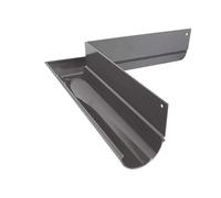 Renoplast® R50 Equerre de Gouttière en Aluminium | Angle extérieur 90° Gris | Gouttière évacuation des eaux pluviales profilé de tôle pliée| Abri de jardin carport terrasse balcon gouttière à emboîter