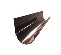 Renoplast® R50 Gouttières en aluminium | 200cm brun demi-rond | Gouttière Drainage de toit Profilés en tôle pliée | Gouttière pour abri de jardin Carport Terrasse Balcon | Protection anti-corrosion