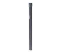 Renoplast® R50 Tuyau de descente en aluminium | 100cm DN 40mm Gris semi-circulaire | Gouttière d'évacuation des eaux pluviales Profilés de tôle pliée | Abri de jardin Carport Terrasse Gouttière Balcon