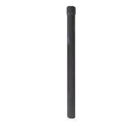 Renoplast® R50 Tuyau de descente en aluminium | 200cm DN 40mm Graphite semi-circulaire | Gouttière d'évacuation des eaux pluviales Profilés de tôle pliée | Abri de jardin Carport Terrasse Gouttière