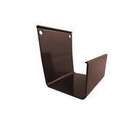 Renoplast® RK54 Raccord de gouttière en aluminium, 8 cm Marron, Gouttière Gouttière de toit Drainage de toit Profilés en tôle pliée, Abri de jardin Abri de voiture Terrasse