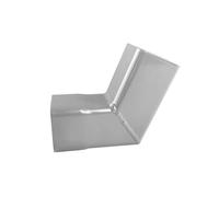 Renoplast® RK65 Aluminium Coude de tuyau de descente, angle 87º 45x45mm Gris, Gouttière Gouttière de toit Drainage de toit Profilés en tôle pliée, Abri de jardin Abri de voiture Terrasse