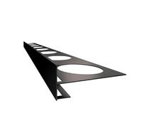 Renoplast® SC1 Profilé aluminium pour marches d'escalier pour sols céramiques| 200cm 12mm Graphite| Profilé pour nez de marche Cornière d'escalier Profilé pour marches en aluminium Rail pour carrelage