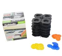 Renoplast® SMART Set Palier réglable en hauteur Console de terrasse Dalles de terrasse Palier de terrasse réglable Sous-construction Pad de balcon | Hauteur 12mm Mortier de joint 2mm | 10 m²