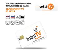 Renouvellement Abonnement Satellite Total Tv 12 Mois, 122 chaînes, Serbes, Slovènes et Serbo-croates, Haute Définition Eutelsat W2