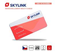 Renouvellement Abonnement TV Skylink Multi 12 Mois République Tchèque Czech via Sat Astra Seulement Compatible Récepteur Irdeto