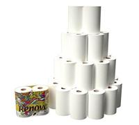 Renova 18 Rolls Of Green Eco Label 100% Recycled White Kitchen Roll Paper Towels