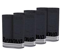 Renova Black Label Lot de 4 feuilles de papier toilette noir - Papier toilette 3 couches noir - Papier toilette luxueux doux et original noir (24 rouleaux)